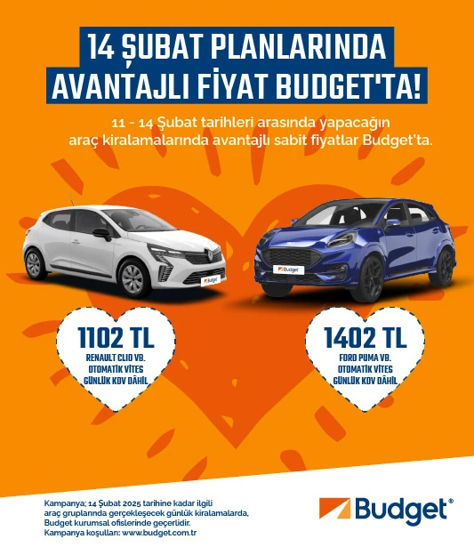 Sevgililer Günü’ne Özel Budget Sabit Fiyat Kampanyası