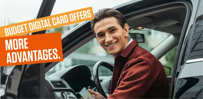 <strong>Get your Digital Card now, collect points and don't miss out on your advantages</strong><br />
<br />
With your Budget Digital Card, start experiencing the freedom on the roads with a 30% discount on every rental and the advantage of 1 day of free rental in addition to your 10-day rental.<br />
<br />
For detailed information, you can contact us at <u><a href="tel:444 4 722">444 4 722</a></u>.<br />
<br />
<strong>Rental Conditions:</strong><br />
&nbsp;
<ol>
	<li>Budget Digital Card offers the customer a complimentary 1-day rental right following a 10-day rental.</li>
	<li>Once Budget Digital Card is identified, no physical card will be provided to the customer, Just mention your request that you want to become a Budget Digital Card member during the transactions before the rental. The office supervisor will guide you as required.</li>
	<li>Budget Digital Card is not a physical card.</li>
	<li>You may view your rentals and earnings of your Budget Digital Card from this page. You may also receive information from our call center at <u><a href="tel:444 4 722">444 4 722</a></u>.</li>
	<li>Following each Budget Digital Card rental, 0.1 point will be identified to your card account. When the point reward reaches 1 at the end of 10 days of rental, you will have the right for complimentary 1-day rental.</li>
	<li>30% discount is also applied to rentals with Budget Digital Card program.</li>
	<li>Reservation for Budget Digital Card rentals: <u><a href="tel:444 4 722">444 4 722</a></u></li>
	<li>The rentals should be made with Budget Digital Card program to earn complimentary 1 day rental. Any other campaign, corporate or agency rental can not be included in the earnings. Just mention your request to the call center officer that you want to rent through the Budget Digital Card program while making reservation.</li>
	<li>1-day complimentary rental right is earned over the last 2 years based on the rental date. Each earning is deleted at the end of 2 years. Earning Budget Digital Card points will start as of card creation date. The contracts before the card creation date will not be taken into account and no points will be earned from the previous rentals.</li>
	<li>In order to get a complimentary day, your invoice needs to be issued; no complimentary day is provided before invoicing.</li>
	<li>Your complimentary day will be from the group of vehicle that you rent the most in your 10-day rental.</li>
	<li>Customers from web and mobile application can benefit from Budget Digital Card earnings.</li>
	<li>Budget Digital Card can not be used in campaigns providing a discount over 30% including partnerships and agencies.</li>
	<li>Budget General Rental Conditions apply.</li>
	<li>Budget reserves its right to make amendments in the program.</li>
</ol>
